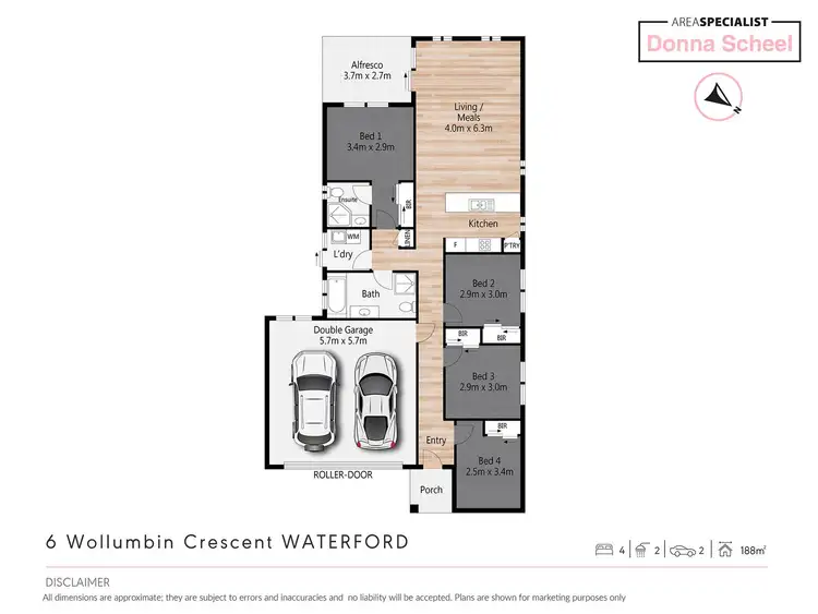 Floorplan of Homely house listing, 6 Wollumbin Crescent, Waterford QLD 4133