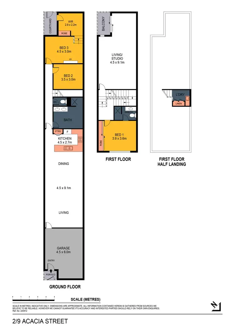 Floorplan of Homely townhouse listing, 2/9 Acacia Street, Bendigo VIC 3550