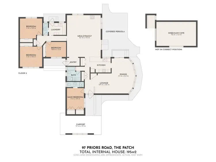 Floorplan of Homely house listing, 97 Priors Road, The Patch VIC 3792
