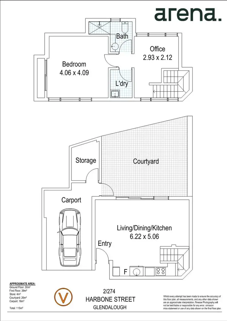 Floorplan of Homely townhouse listing, 2/274 Harborne Street, Glendalough WA 6016