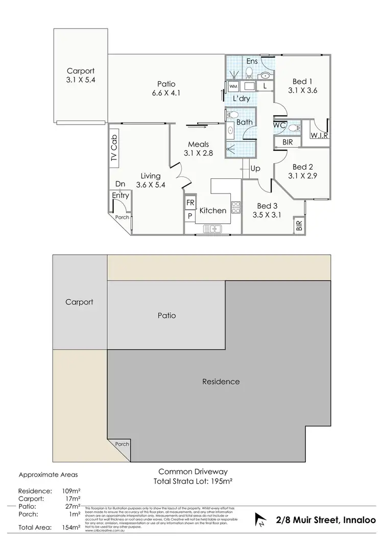 Floorplan of Homely unit listing, 2/8 Muir Street, Innaloo WA 6018