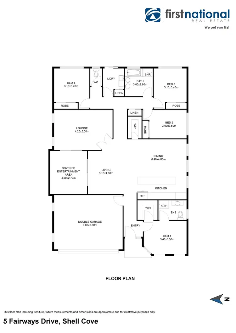 Floorplan of Homely house listing, 5 Fairways Drive, Shell Cove NSW 2529