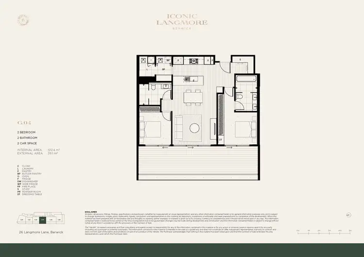 Floorplan of Homely house listing, G.04/26 Langmore Lane, Berwick VIC 3806