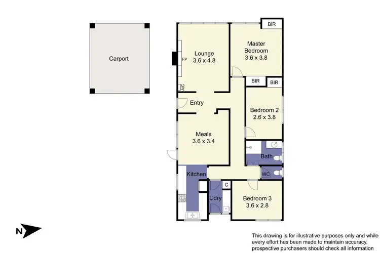 Floorplan of Homely house listing, 1 Hawkins Court, Keysborough VIC 3173