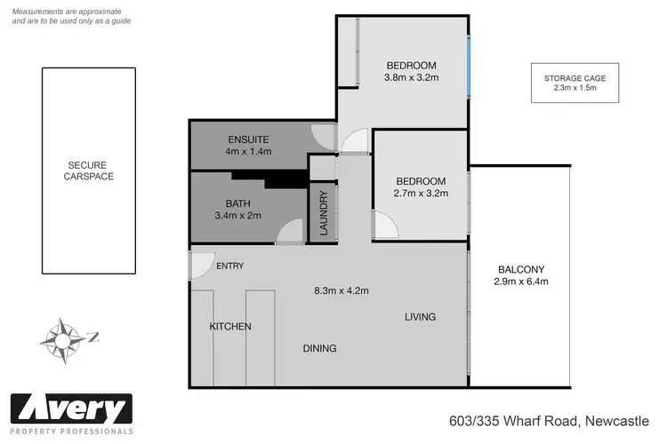 Floorplan of Homely apartment listing, 603/335 Wharf Road, Newcastle NSW 2300