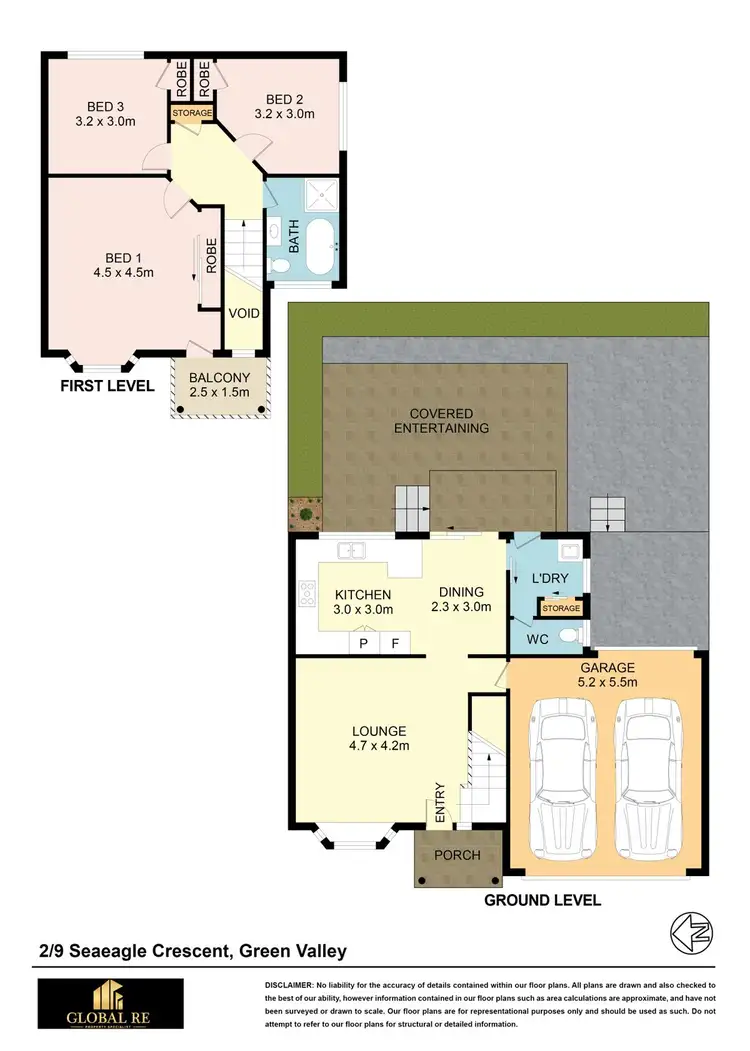 Floorplan of Homely townhouse listing, 2/9-11 Seaeagle Crescent, Green Valley NSW 2168