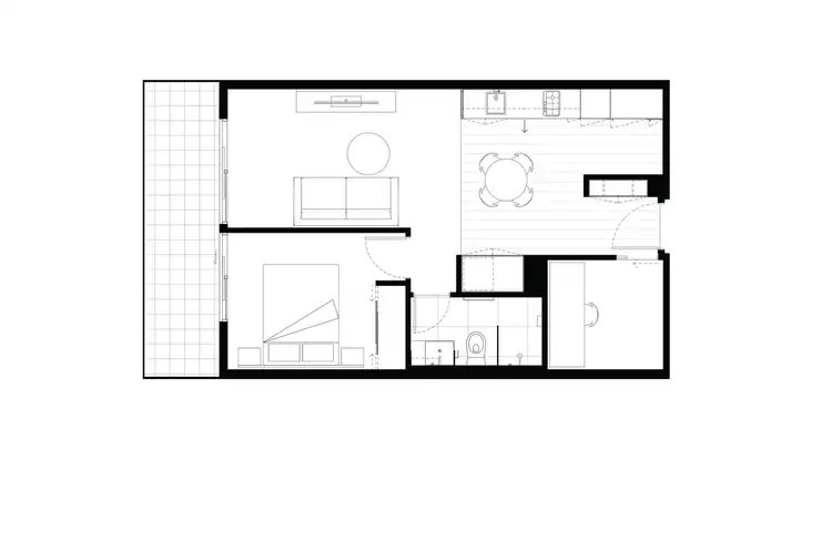 Floorplan of Homely apartment listing, 209/36 Collins Street, Essendon VIC 3040