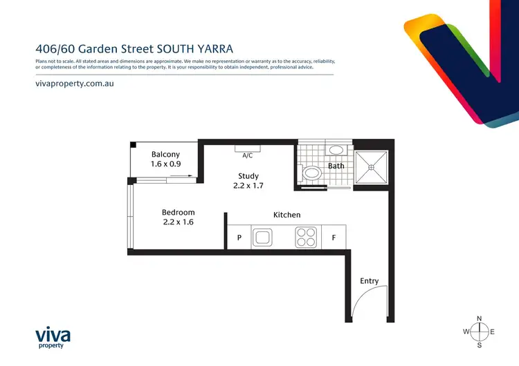 Floorplan of Homely apartment listing, 406/60 Garden Street, South Yarra VIC 3141