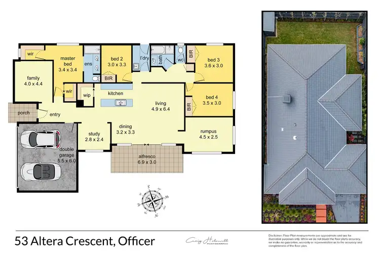 Floorplan of Homely house listing, 53 Altera Crescent, Officer VIC 3809