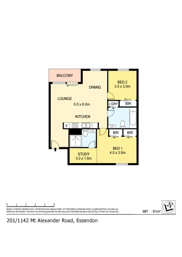 Floorplan of Homely apartment listing, 301/1142 Mount Alexander Road, Essendon VIC 3040
