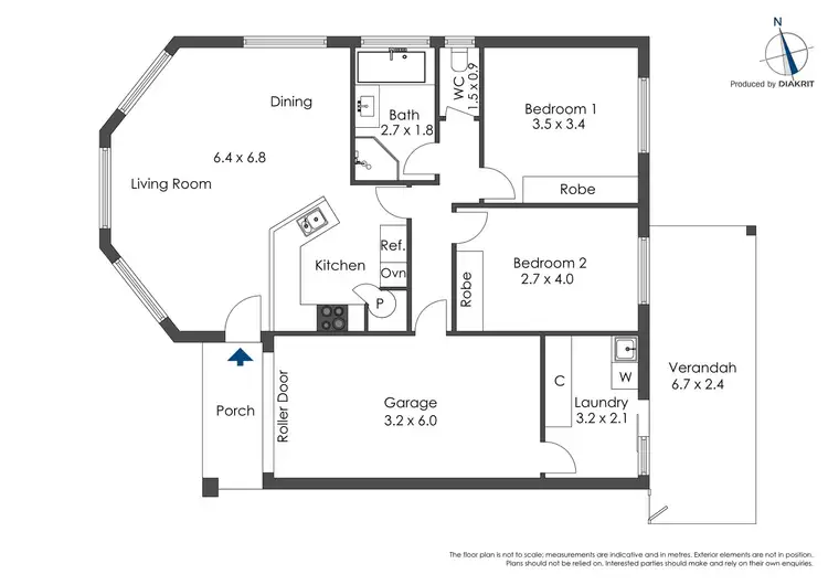 Floorplan of Homely unit listing, 2/31 Mooreville Road, Park Grove TAS 7320
