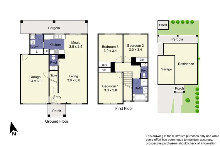 Floorplan of Homely townhouse listing, 1/26 Mons Parade, Noble Park VIC 3174