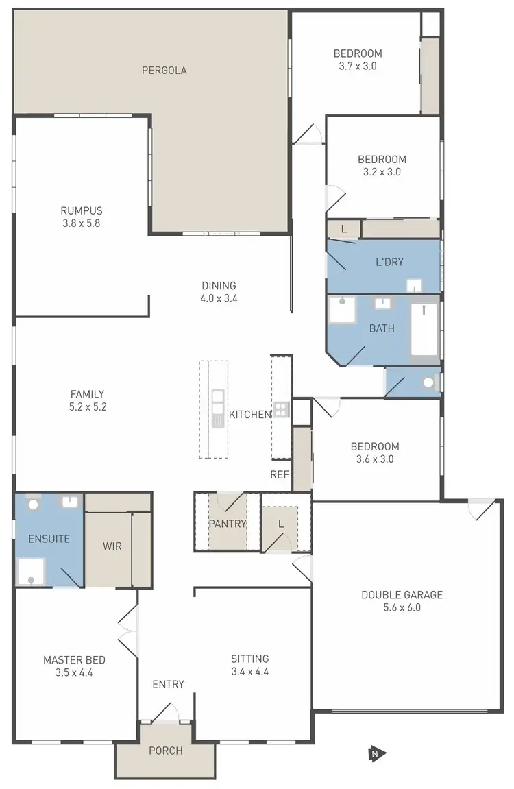 Floorplan of Homely house listing, 1 ANDREAS COURT, Harkness VIC 3337