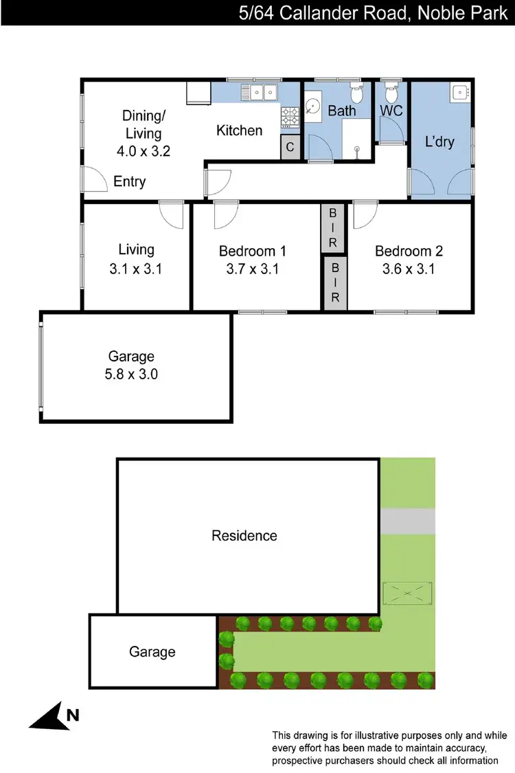 Floorplan of Homely unit listing, 5/64-66 Callander Road, Noble Park VIC 3174