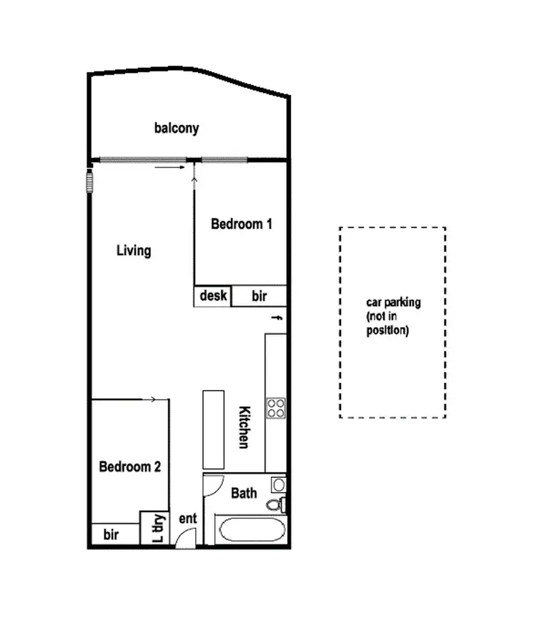Floorplan of Homely apartment listing, 625/38 Mount Alexander Road, Travancore VIC 3032
