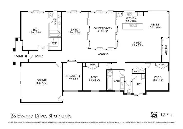 Floorplan of Homely house listing, 26 Elwood Drive, Strathdale VIC 3550