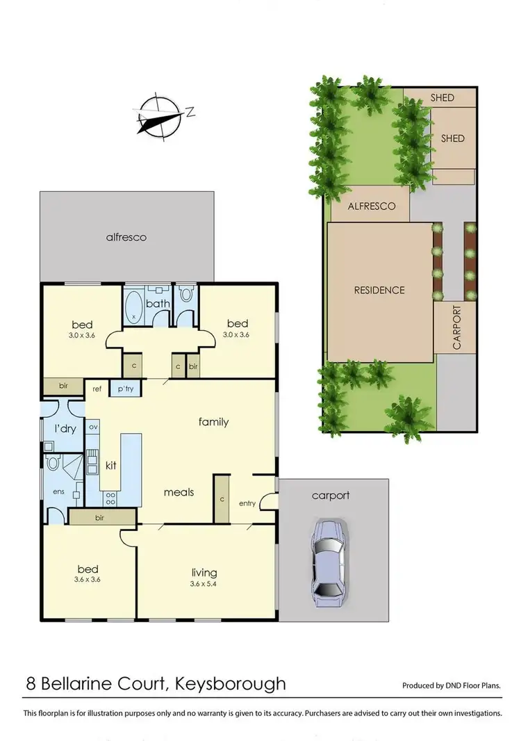 Floorplan of Homely house listing, 8 Bellarine Court, Keysborough VIC 3173