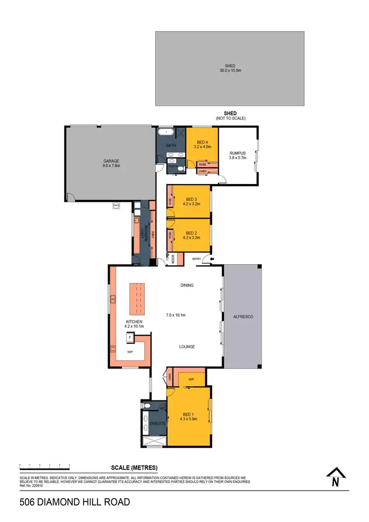 Floorplan of Homely house listing, 506 Diamond Hill Road, Mandurang VIC 3551