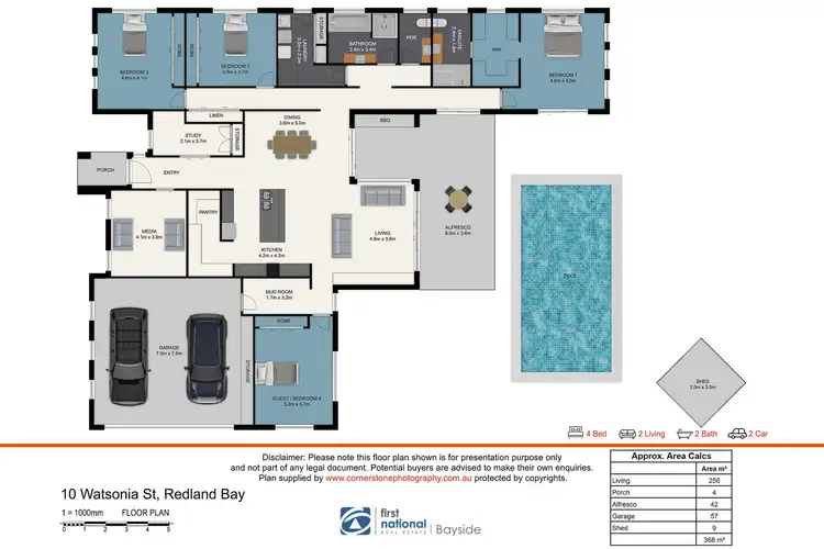 Floorplan of Homely house listing, 10 Watsonia Street, Redland Bay QLD 4165
