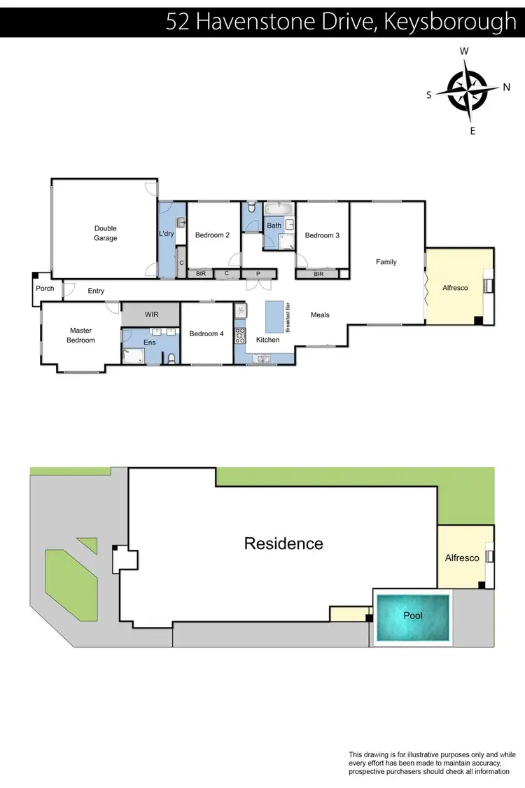 Floorplan of Homely house listing, 52 Havenstone Drive, Keysborough VIC 3173