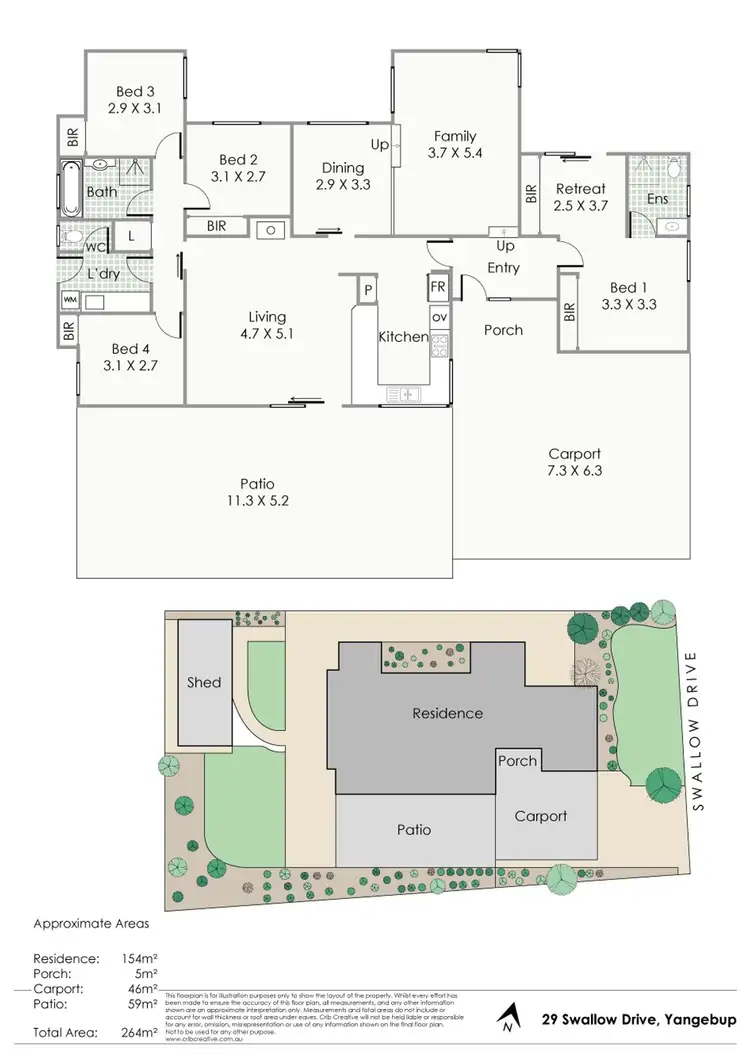 Floorplan of Homely house listing, 29 Swallow Drive, Yangebup WA 6164