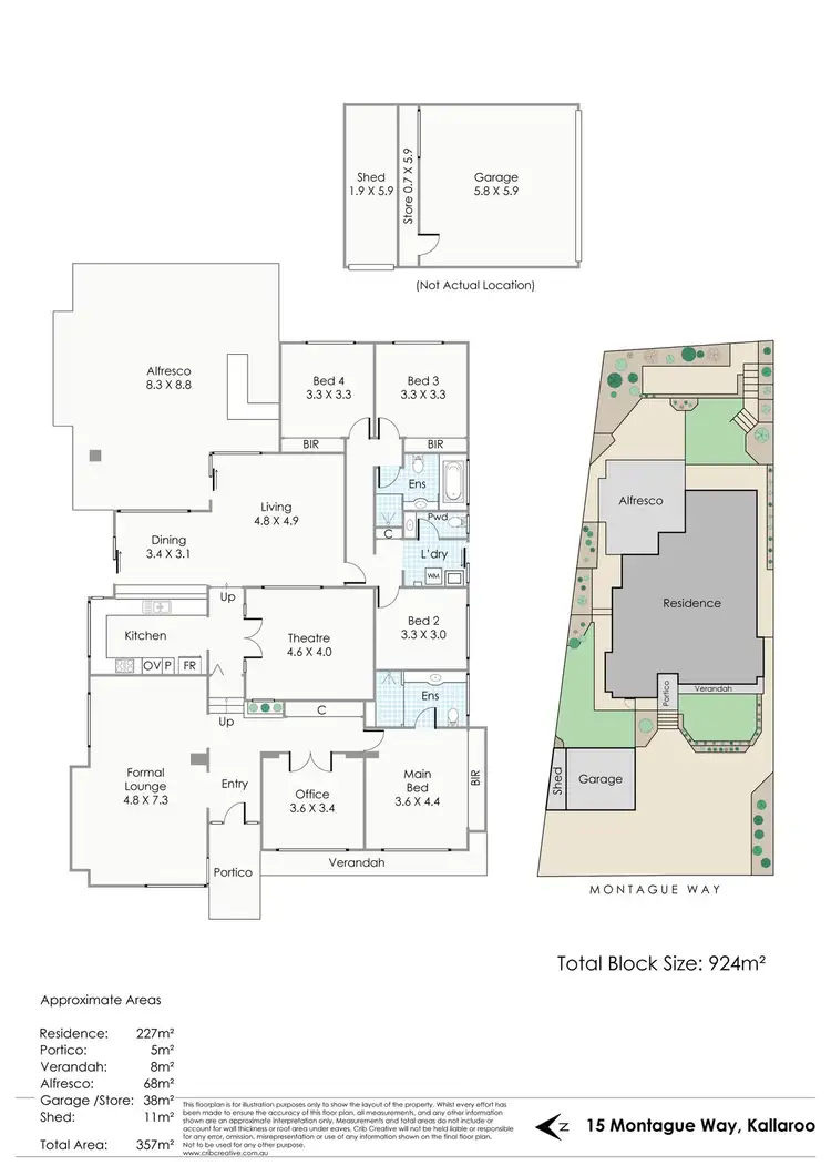 Floorplan of Homely house listing, 15 Montague Way, Kallaroo WA 6025