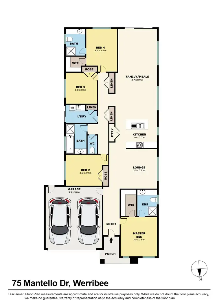Floorplan of Homely house listing, 75 Mantello Drive, Werribee VIC 3030
