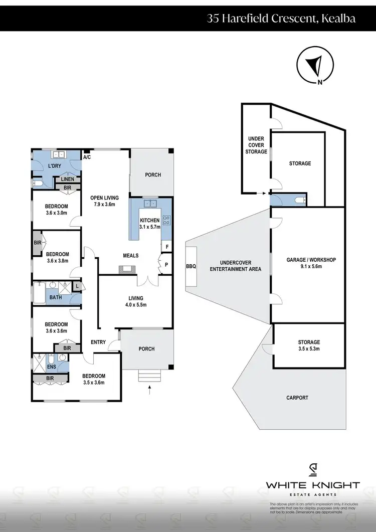 Floorplan of Homely house listing, 35 Harefield Crescent, Kealba VIC 3021