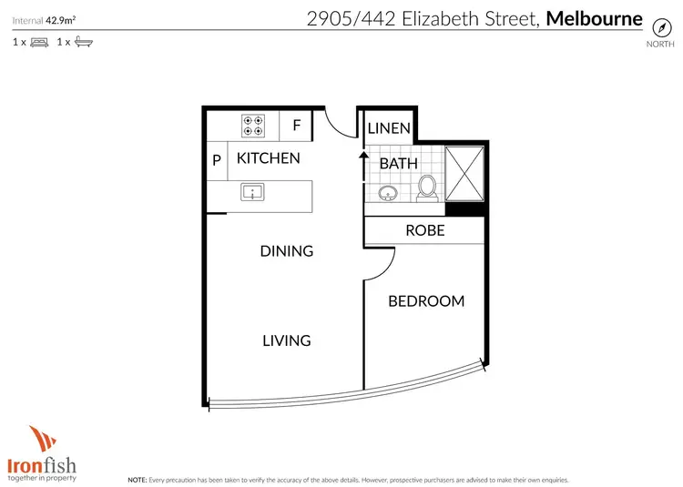 Floorplan of Homely apartment listing, 2905/228 La Trobe Street, Melbourne VIC 3000