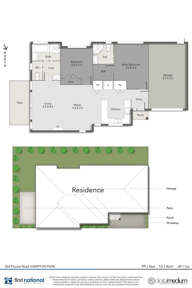Floorplan of Homely unit listing, 78A Pound Road, Hampton Park VIC 3976