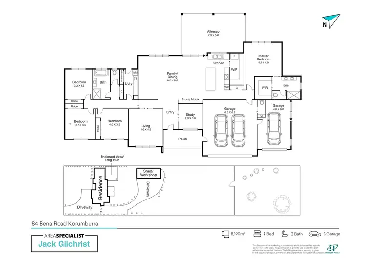 Floorplan of Homely house listing, 84 Bena Road, Korumburra VIC 3950