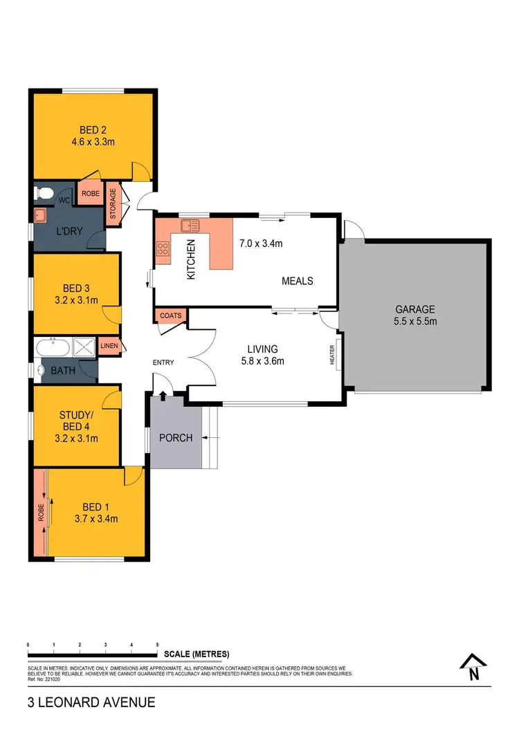 Floorplan of Homely house listing, 3 Leonard Avenue, Flora Hill VIC 3550