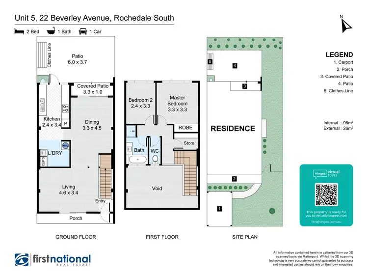 Floorplan of Homely townhouse listing, 5/22 Beverley Ave, Rochedale South QLD 4123