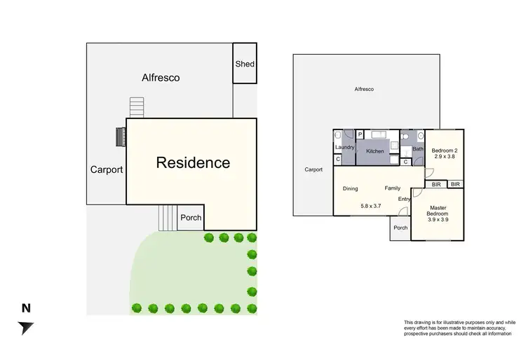Floorplan of Homely unit listing, 1/28 Larbert Road, Noble Park VIC 3174