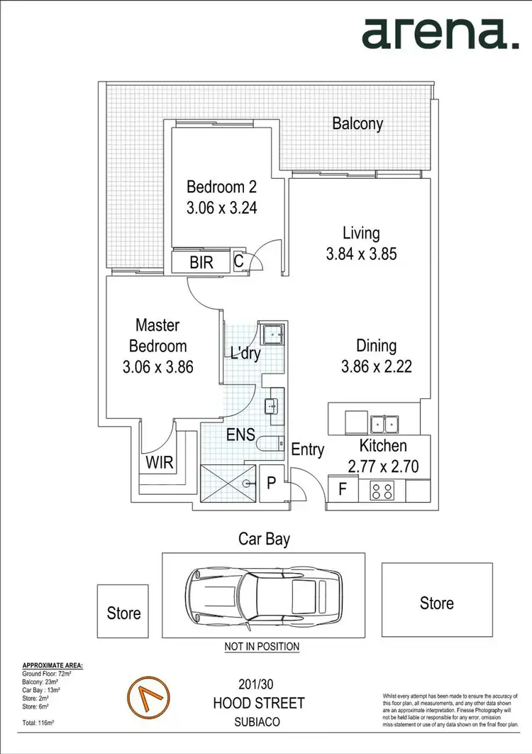 Floorplan of Homely apartment listing, 201/30 Hood Street, Subiaco WA 6008