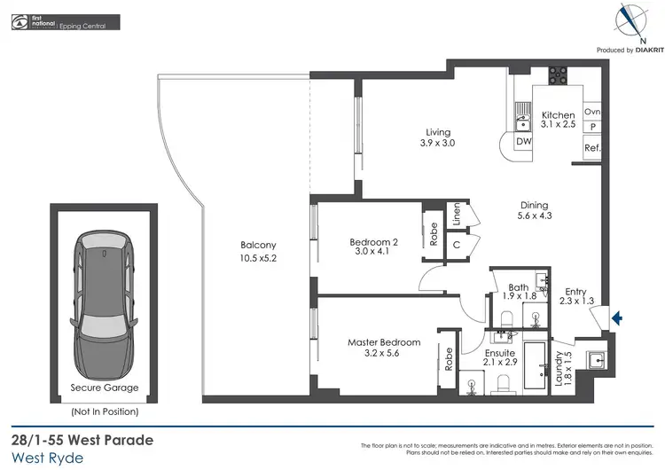 Floorplan of Homely apartment listing, 28/1-55 West Parade, West Ryde NSW 2114