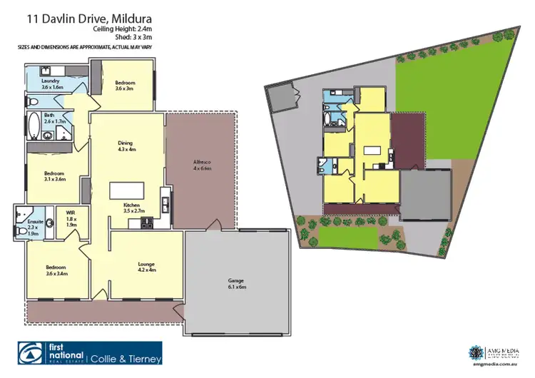 Floorplan of Homely house listing, 11 Davlin Drive, Mildura VIC 3500