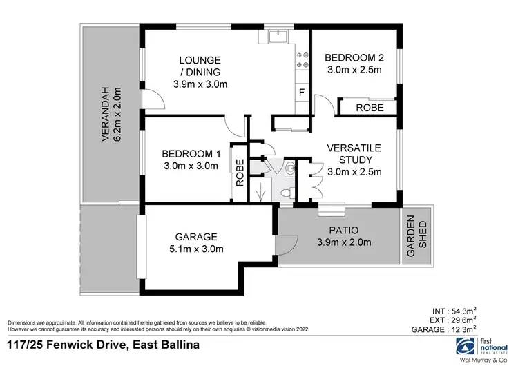 Floorplan of Homely unit listing, 117/25 Fenwick Drive, East Ballina NSW 2478