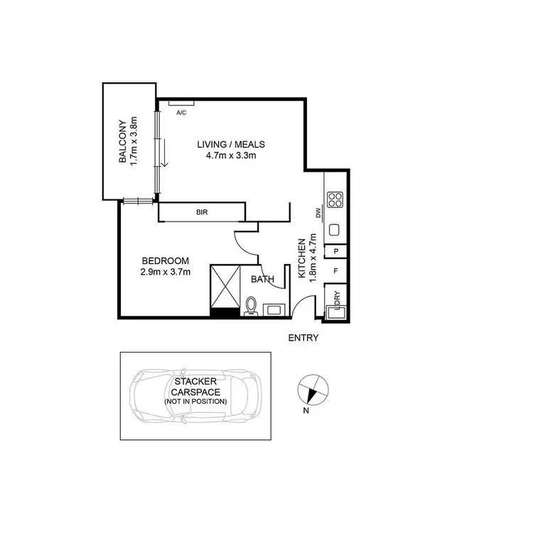 Floorplan of Homely apartment listing, 308/1005 Mt Alexander Road, Essendon VIC 3040