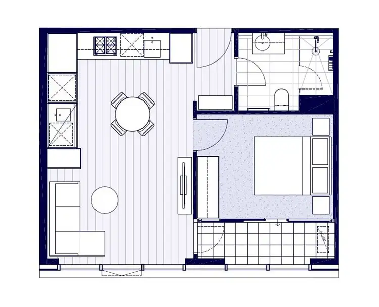 Floorplan of Homely apartment listing, 1606/393 Spencer Street, West Melbourne VIC 3003