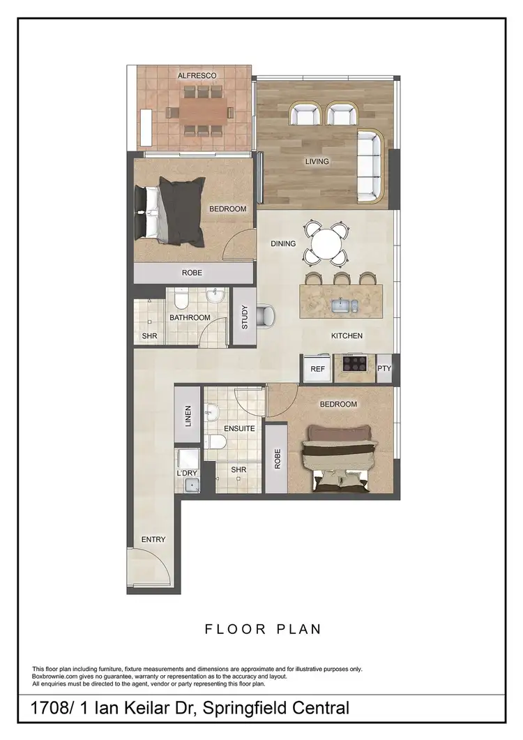 Floorplan of Homely unit listing, 1708/1 Ian Keilar Drive, Springfield Central QLD 4300
