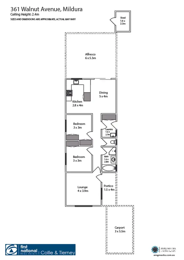 Floorplan of Homely townhouse listing, 361 Walnut Avenue, Mildura VIC 3500
