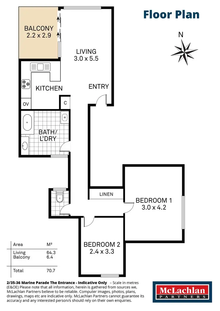 Floorplan of Homely unit listing, 2/35-36 Marine Parade, The Entrance NSW 2261