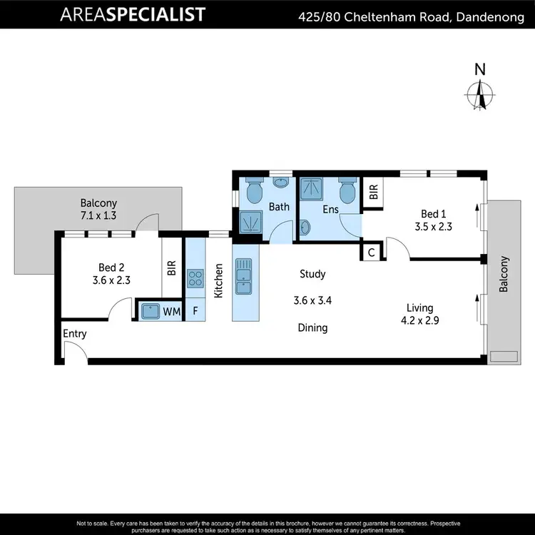 Floorplan of Homely apartment listing, 425/80 Cheltenham Road, Dandenong VIC 3175
