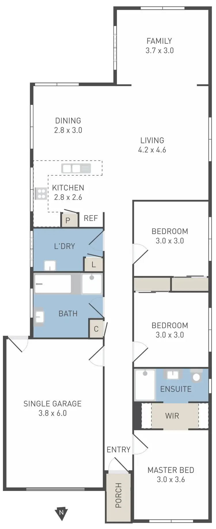 Floorplan of Homely house listing, 14 Alice Way, Tarneit VIC 3029