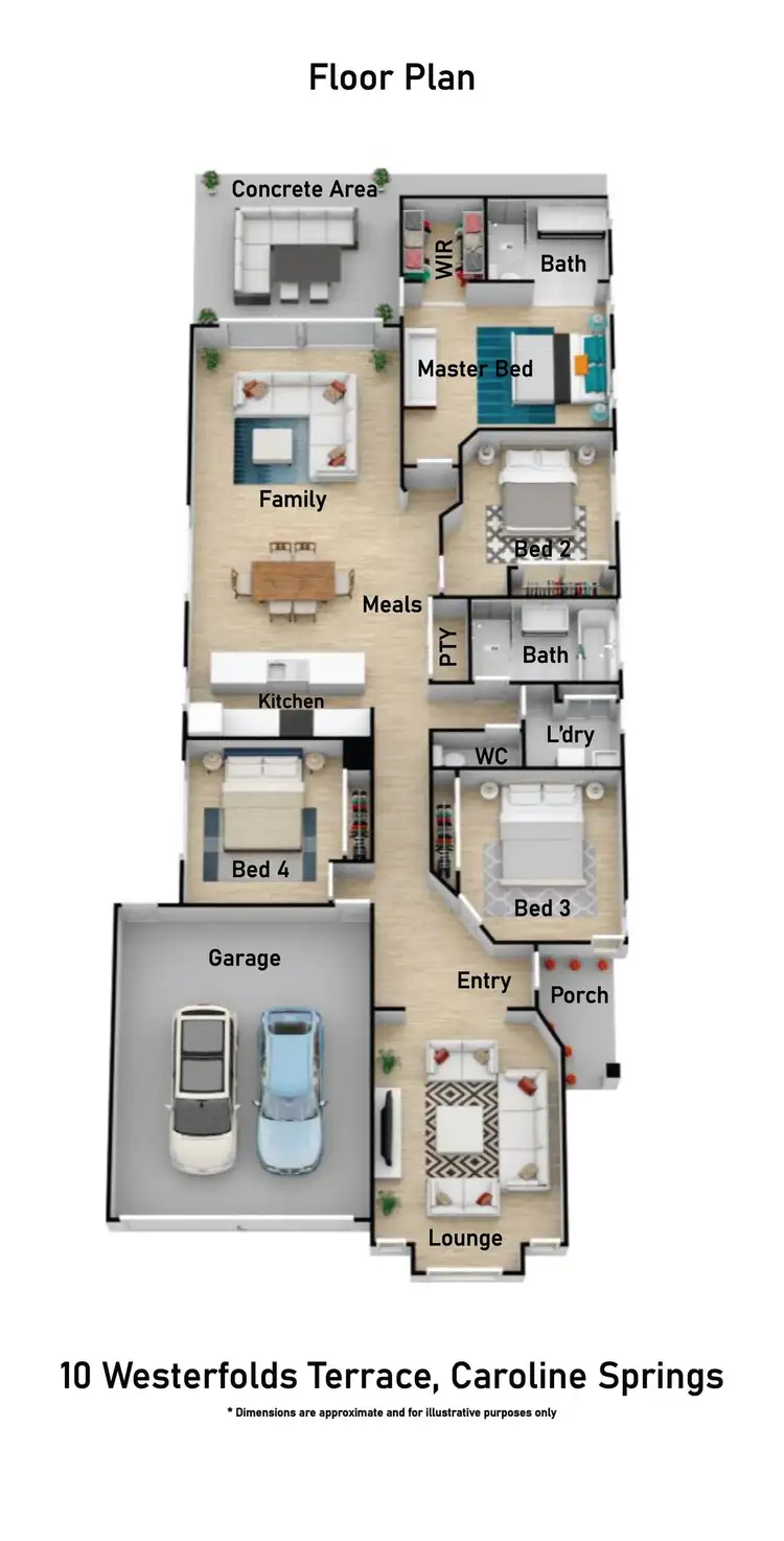 Floorplan of Homely house listing, 10 Westerfolds Terrace, Caroline Springs VIC 3023