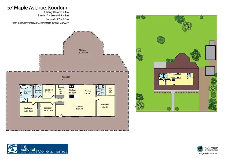 Floorplan of Homely house listing, 57 Maple Avenue, Koorlong VIC 3501