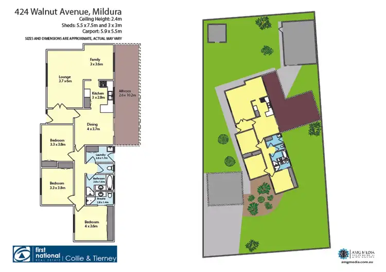Floorplan of Homely house listing, 424 Walnut Avenue, Mildura VIC 3500