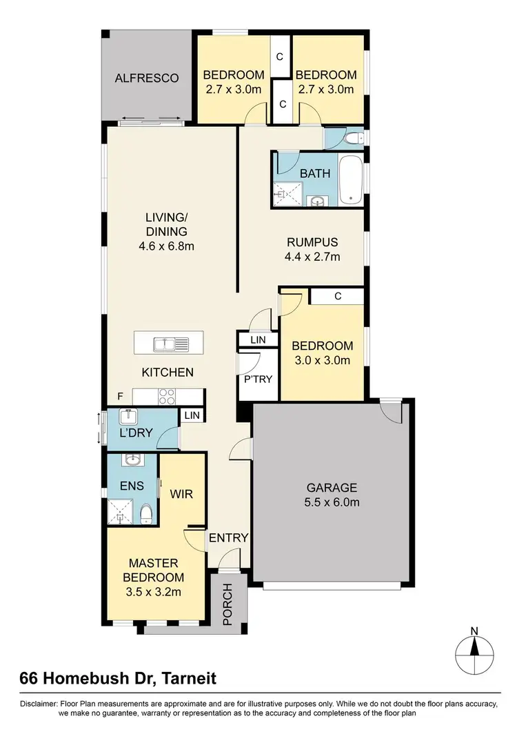 Floorplan of Homely house listing, 66 Homebush Drive, Tarneit VIC 3029