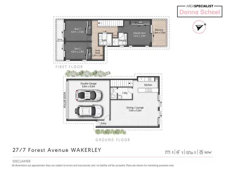 Floorplan of Homely townhouse listing, 27/7 Forest Avenue, Wakerley QLD 4154